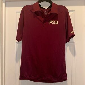 Nike FSU dry fit polo size small